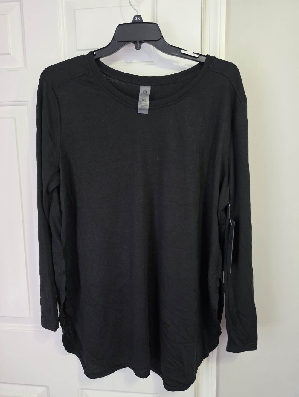 Mono B Black Long Sleeve Tunic High Side Slits NWT 3x